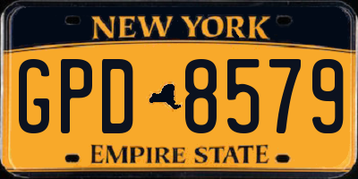 NY license plate GPD8579
