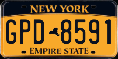 NY license plate GPD8591