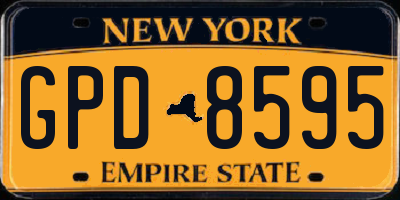 NY license plate GPD8595
