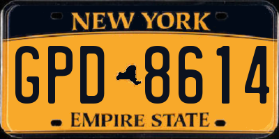 NY license plate GPD8614