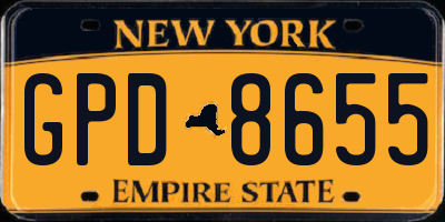 NY license plate GPD8655