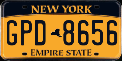 NY license plate GPD8656