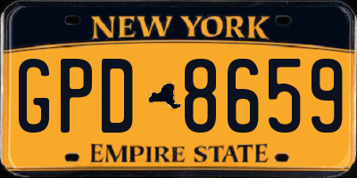 NY license plate GPD8659