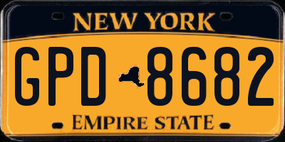 NY license plate GPD8682