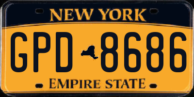 NY license plate GPD8686