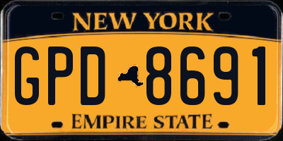 NY license plate GPD8691