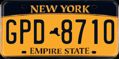 NY license plate GPD8710