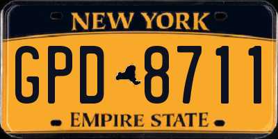 NY license plate GPD8711