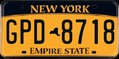 NY license plate GPD8718
