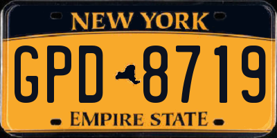 NY license plate GPD8719