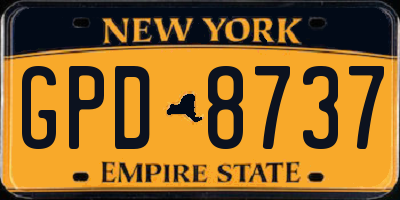 NY license plate GPD8737