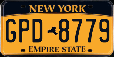 NY license plate GPD8779