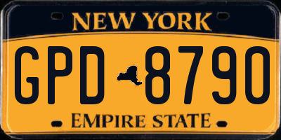 NY license plate GPD8790