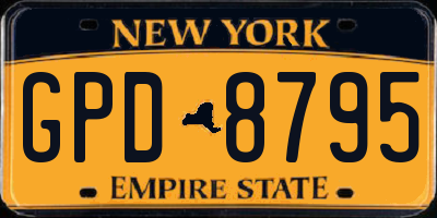 NY license plate GPD8795