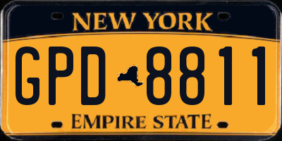 NY license plate GPD8811