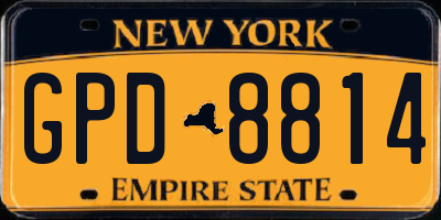 NY license plate GPD8814