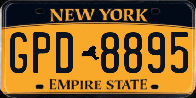 NY license plate GPD8895