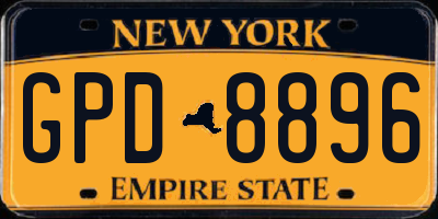 NY license plate GPD8896
