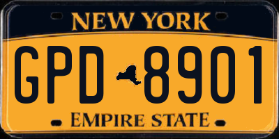 NY license plate GPD8901