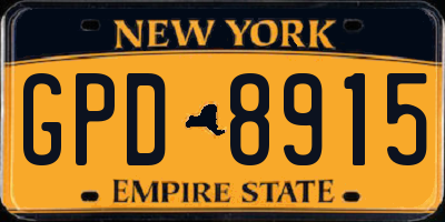 NY license plate GPD8915