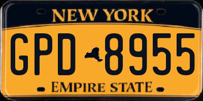 NY license plate GPD8955