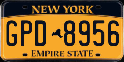 NY license plate GPD8956