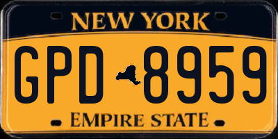 NY license plate GPD8959