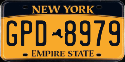 NY license plate GPD8979