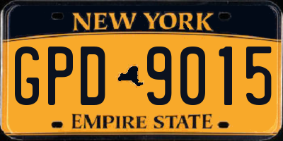 NY license plate GPD9015