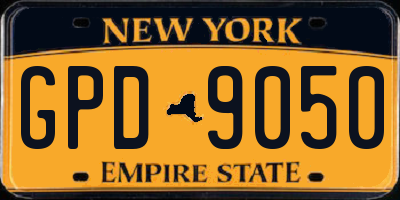 NY license plate GPD9050