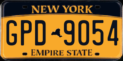 NY license plate GPD9054