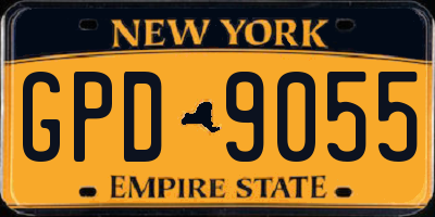 NY license plate GPD9055