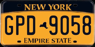 NY license plate GPD9058
