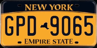 NY license plate GPD9065