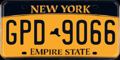 NY license plate GPD9066