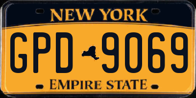 NY license plate GPD9069