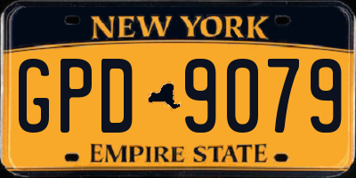 NY license plate GPD9079