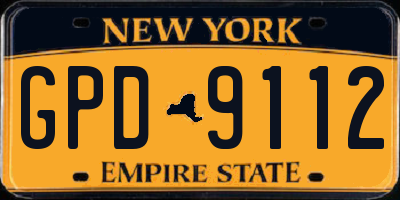 NY license plate GPD9112