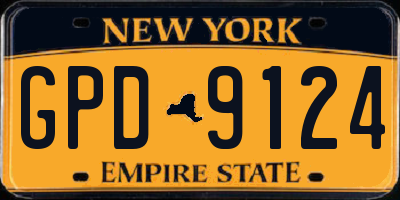 NY license plate GPD9124