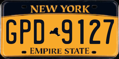 NY license plate GPD9127