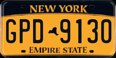NY license plate GPD9130