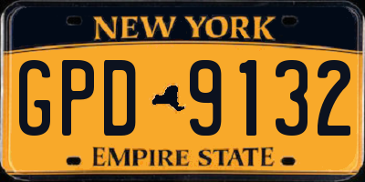 NY license plate GPD9132