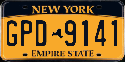 NY license plate GPD9141