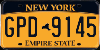 NY license plate GPD9145