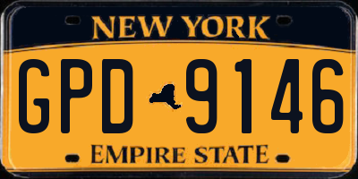 NY license plate GPD9146