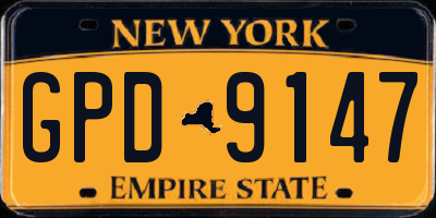 NY license plate GPD9147
