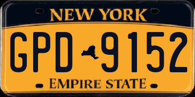 NY license plate GPD9152