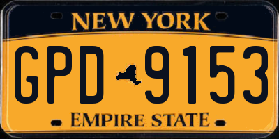 NY license plate GPD9153