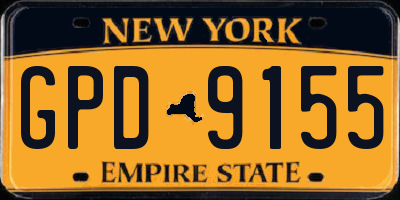 NY license plate GPD9155