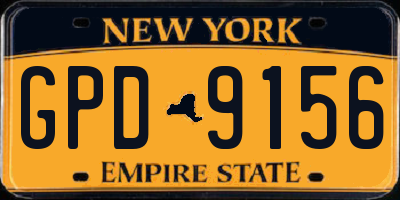 NY license plate GPD9156